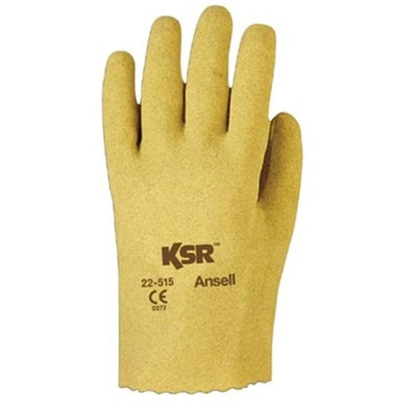 Ansell 012-22-515-10 Ksr Knit-Lined Vinyl-Coated Gloves - Size 10; Ksr Vinyl-Coated Knit-Lined Gloves - Size 10